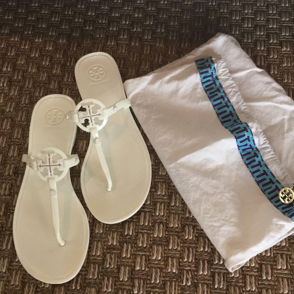 Tory Burch Off White Miller jelly sandal